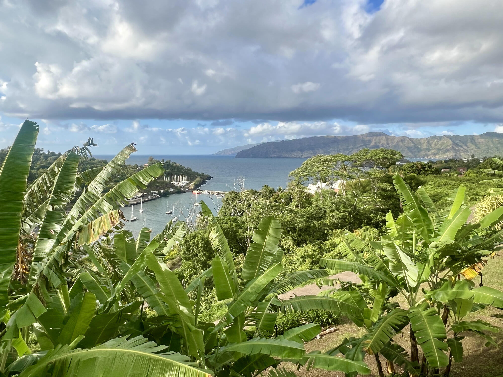 Tropical Polynesian landscape with turquoise lagoon